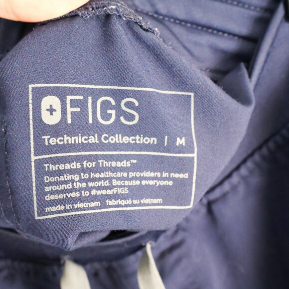 FIGS High Waisted Yola Skinny Scrub Pants Medium Technical Collection Navy Med - Picture 8 of 9